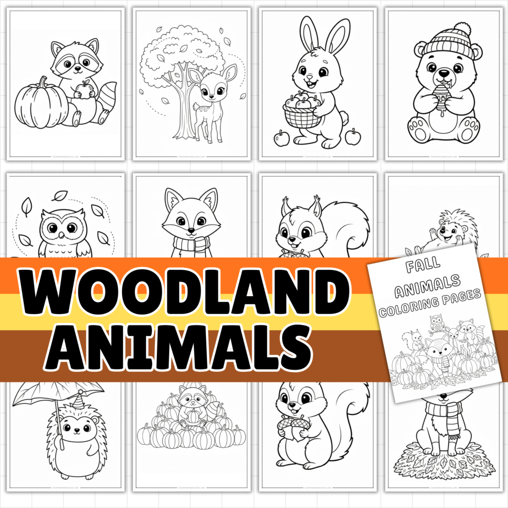 Fall Animals Coloring Pages