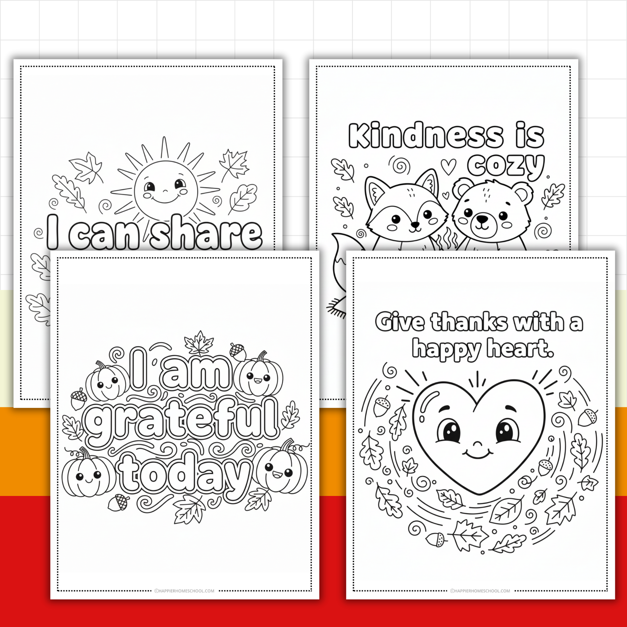 Fall Affirmation Coloring Pages
