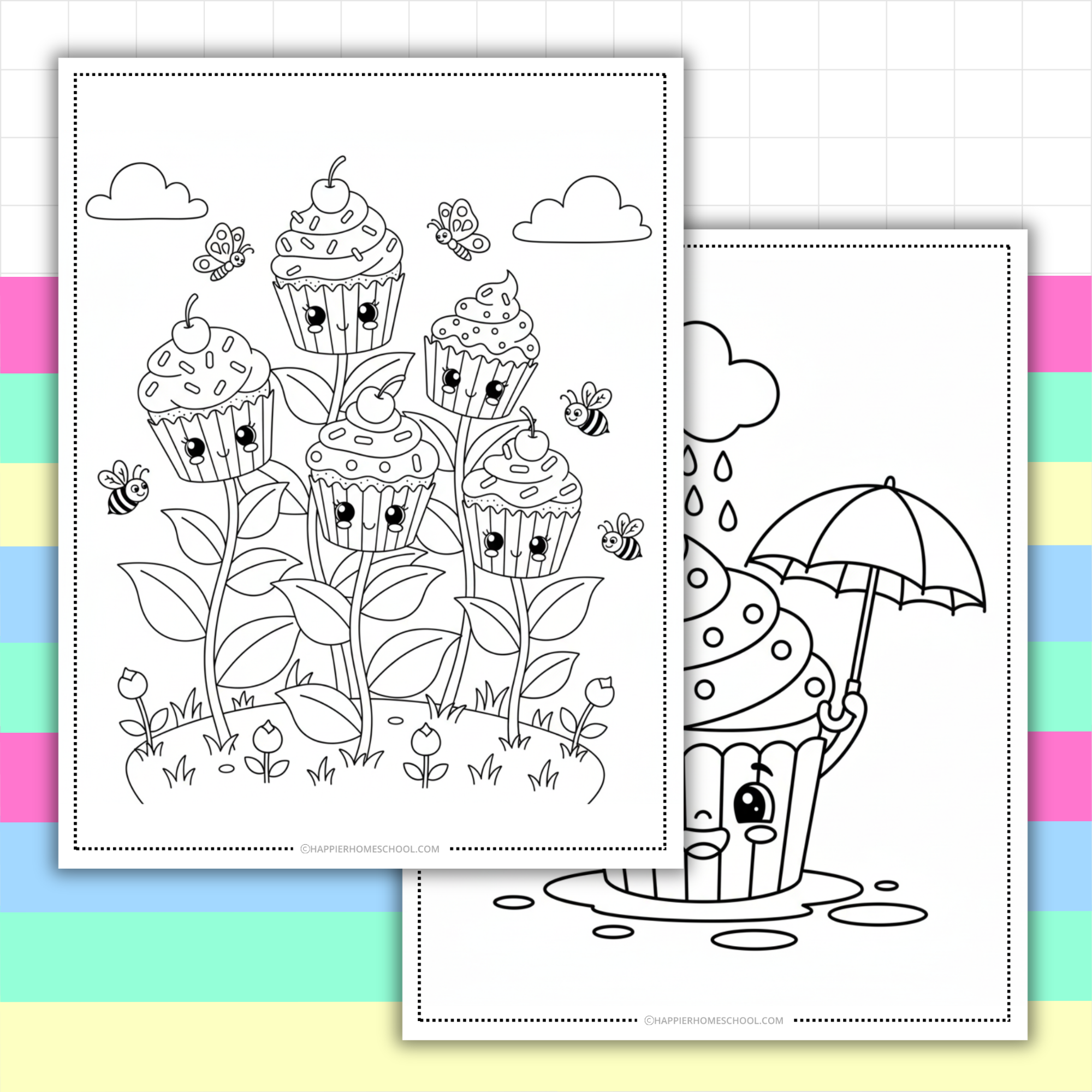 cupcake coloring pages