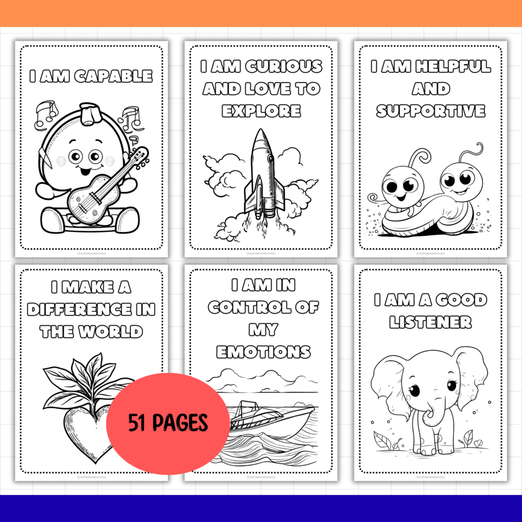 Free Affirmation Coloring Pages for Kids