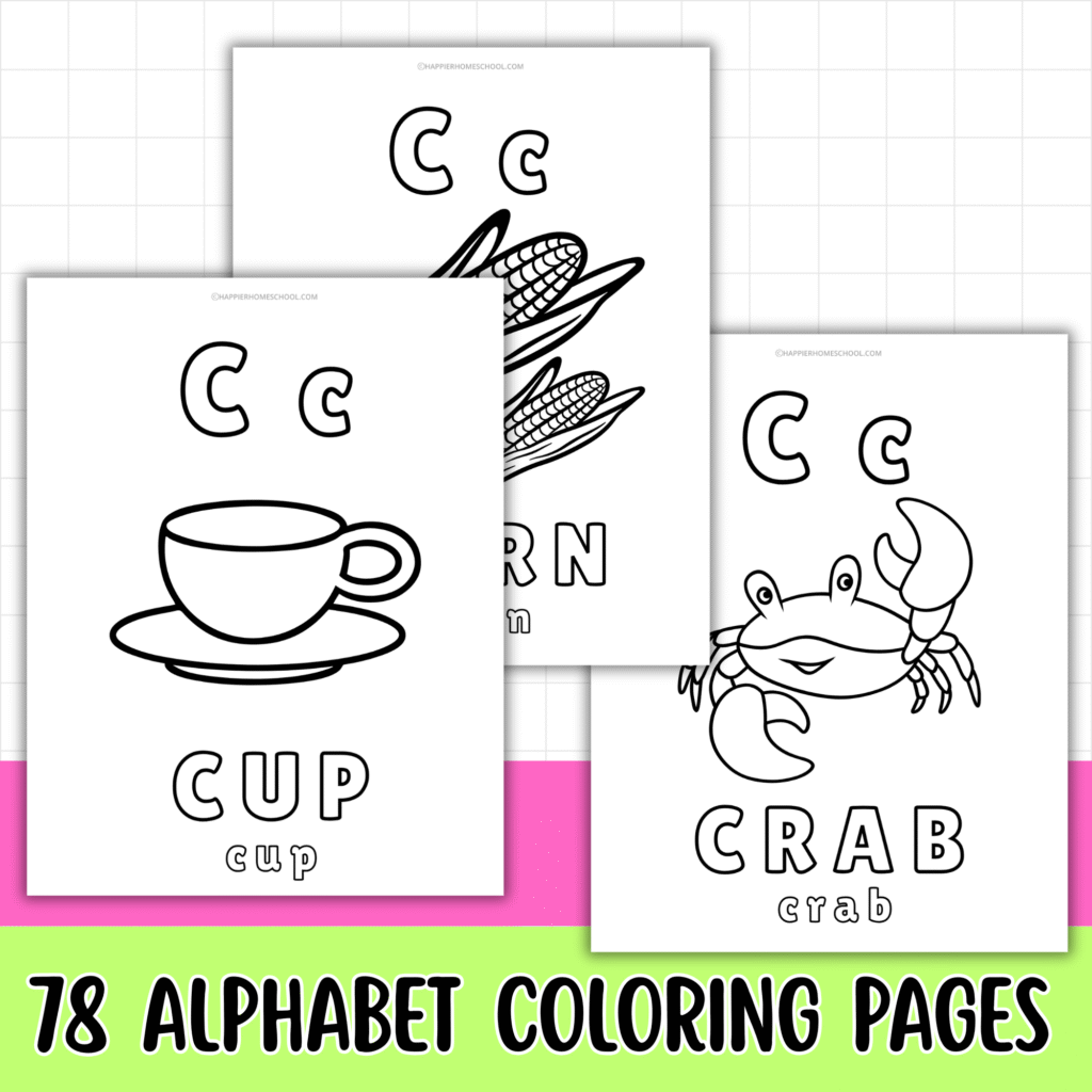 alphabet coloring pages