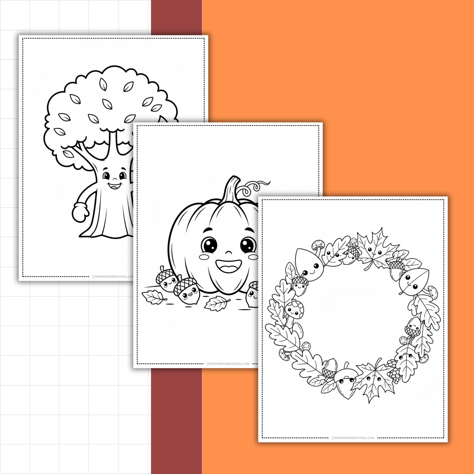 Fall Nature Coloring Pages