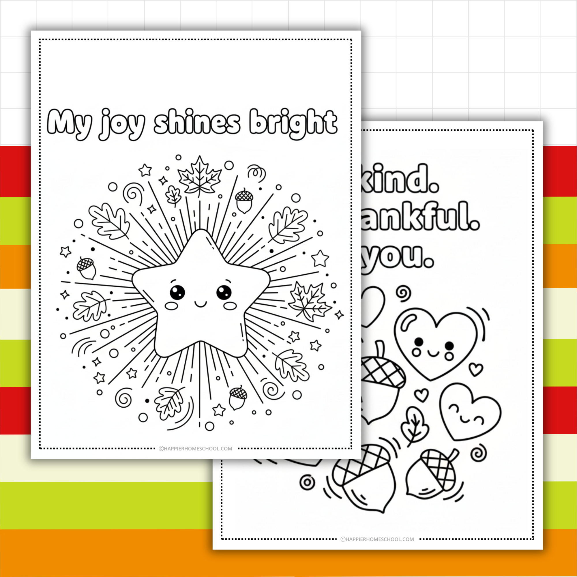 Fall Affirmation Coloring Pages