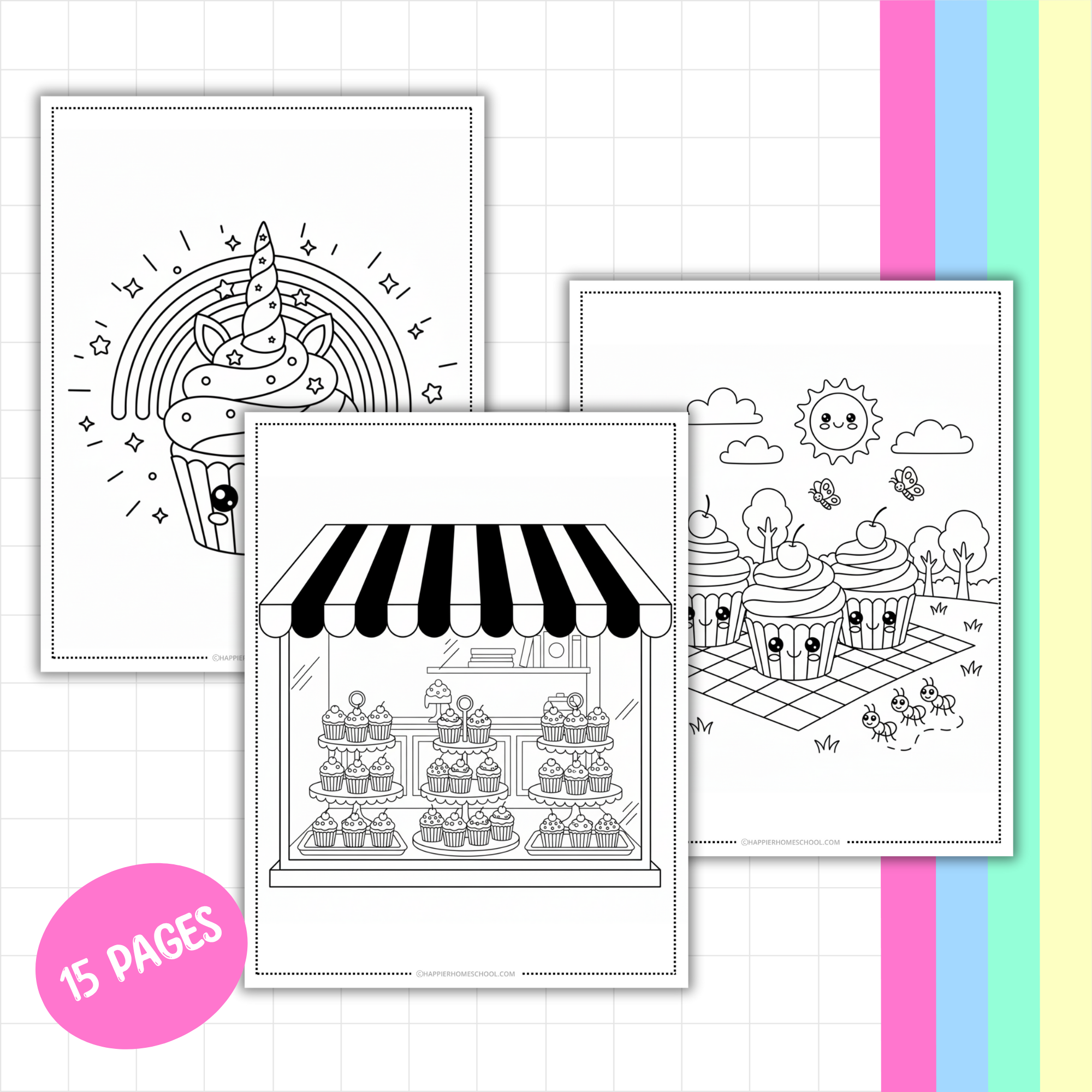 cupcake coloring pages