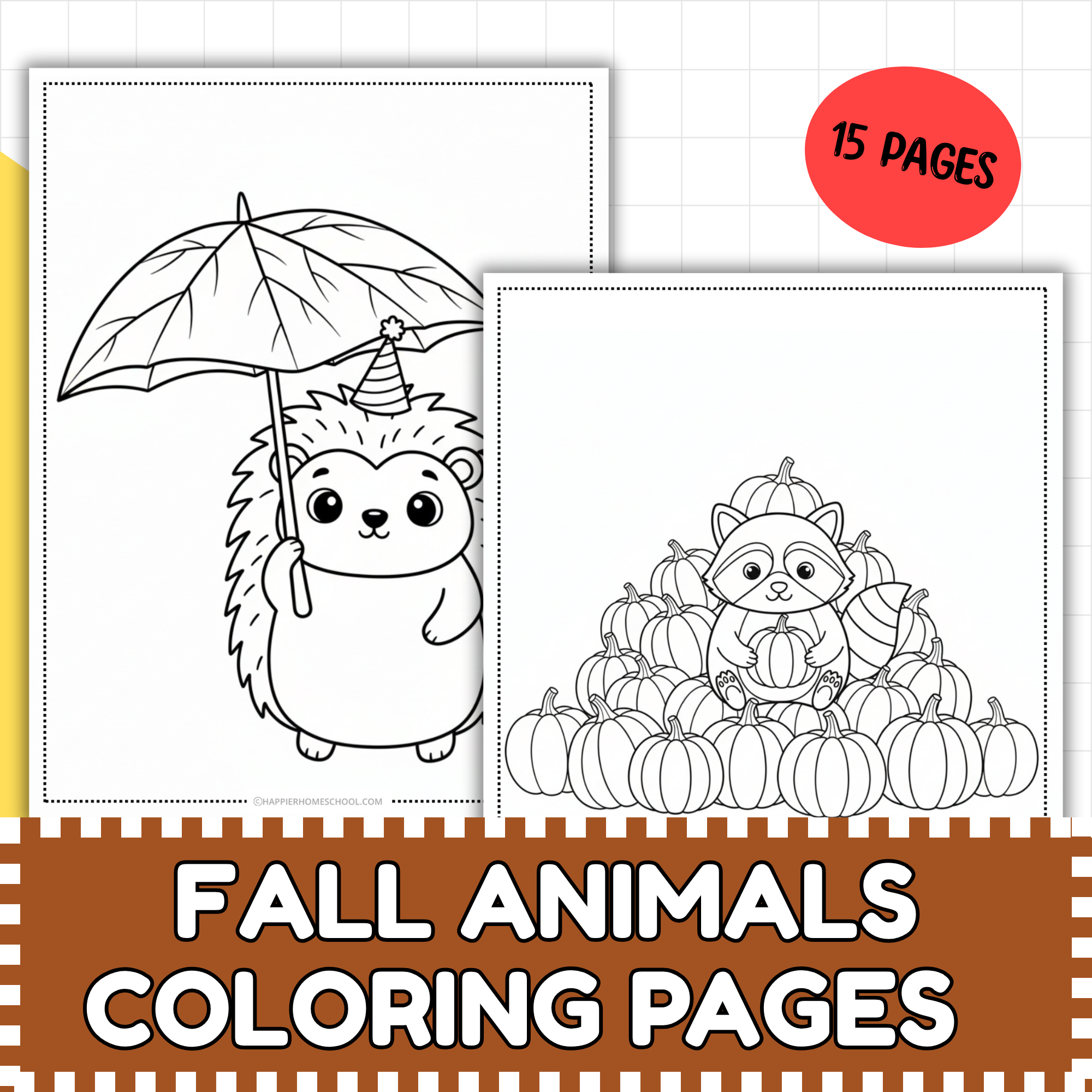 Fall Animals Coloring Pages