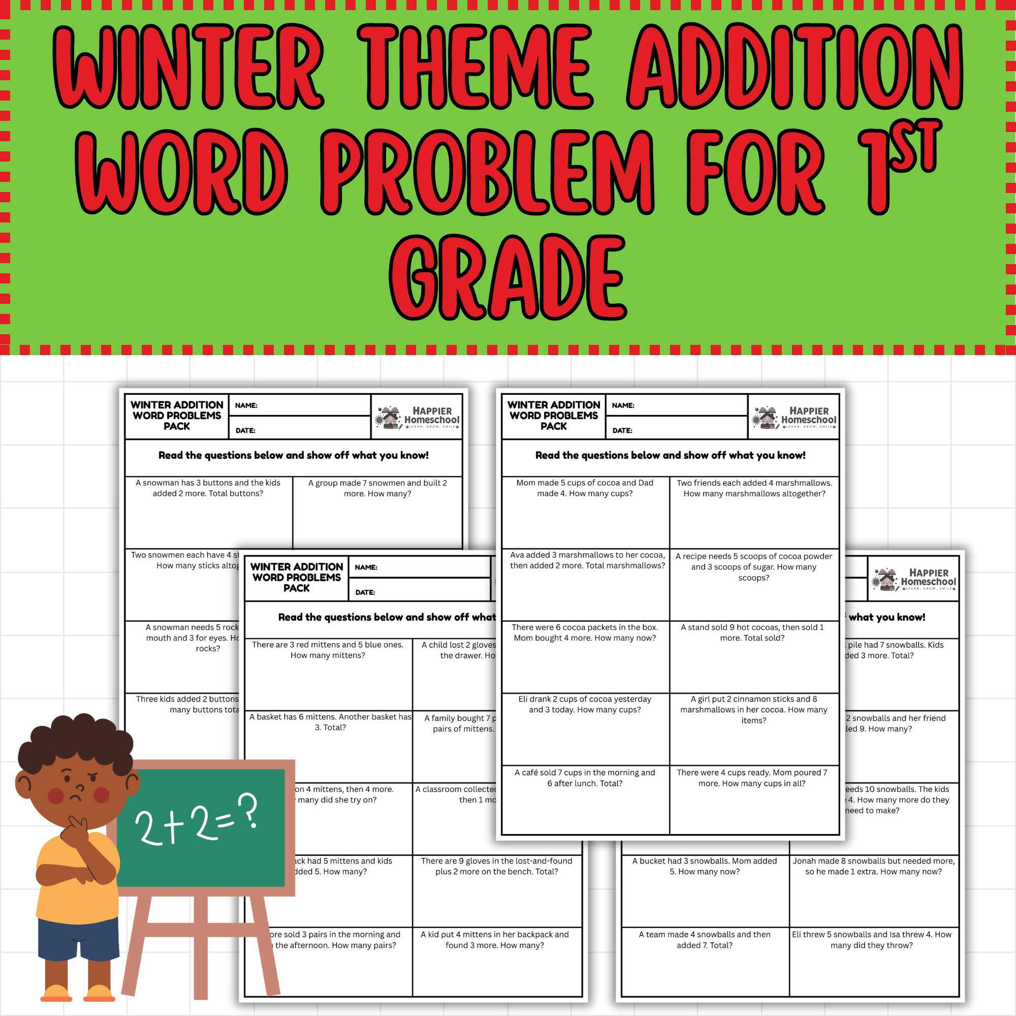 grade 1 addition word problems
