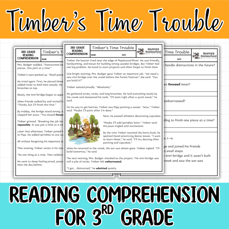 Timber's Time Trouble reading comprehension