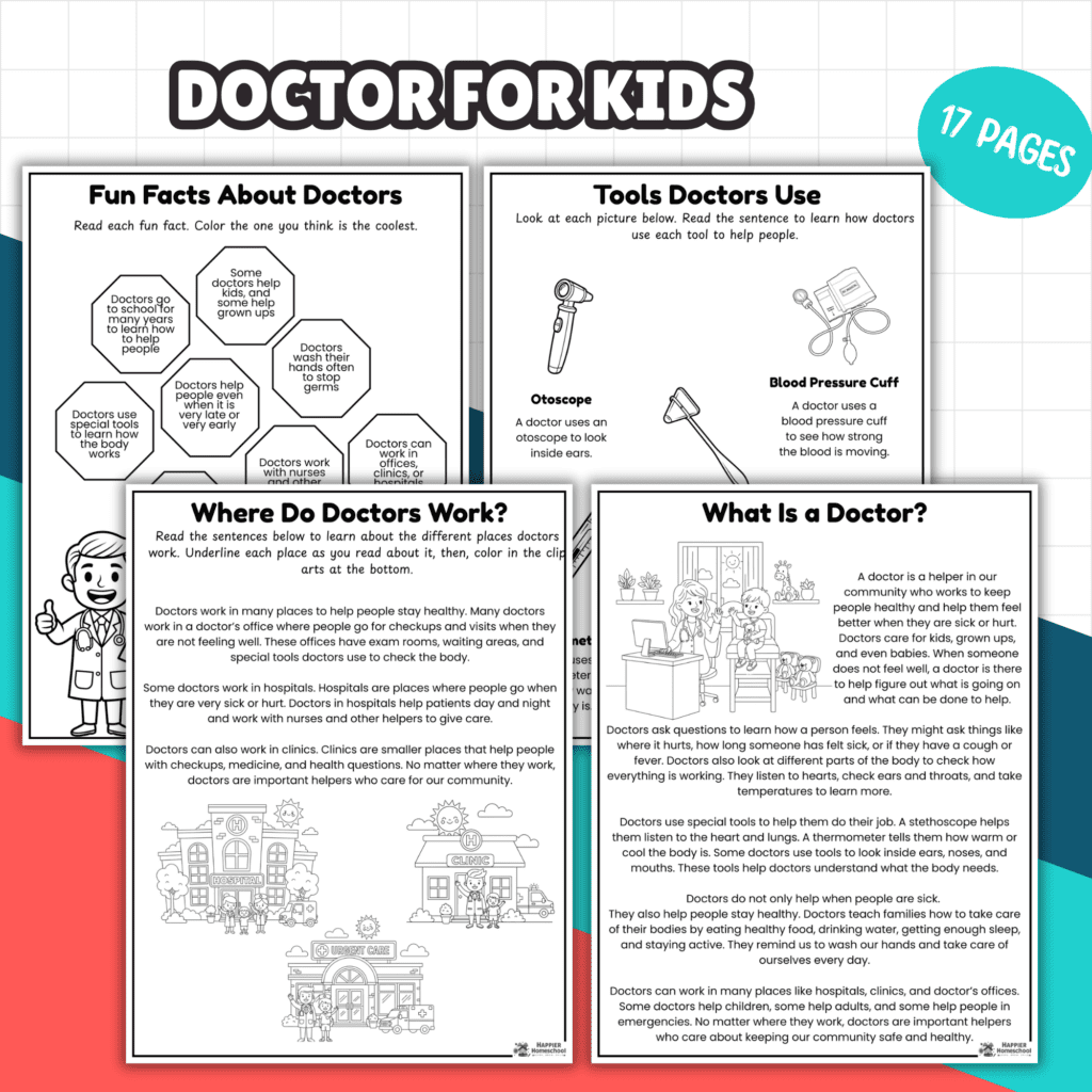 Doctor Worksheets for Kids